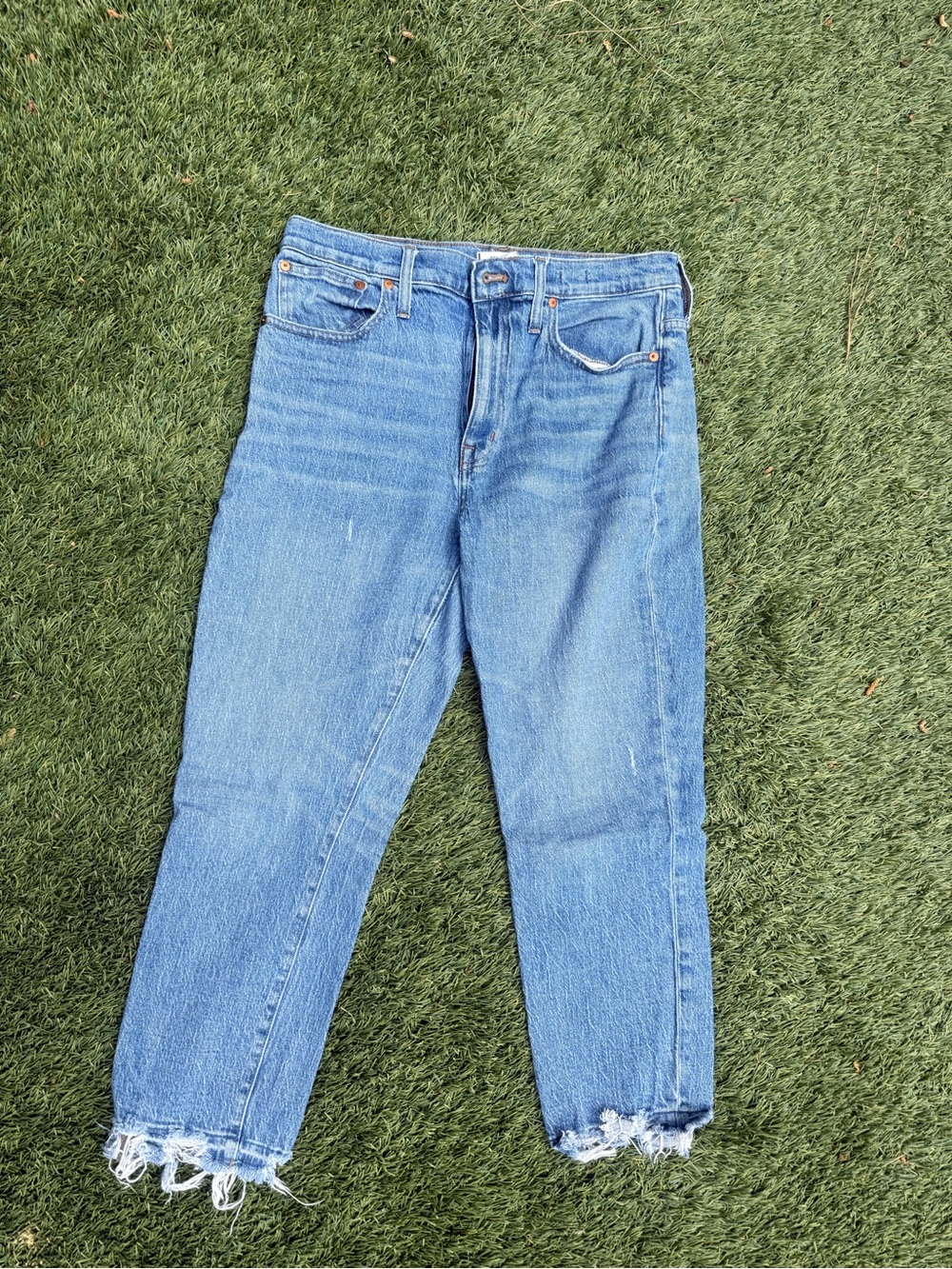 Madewell high rise slim crop boyfriend